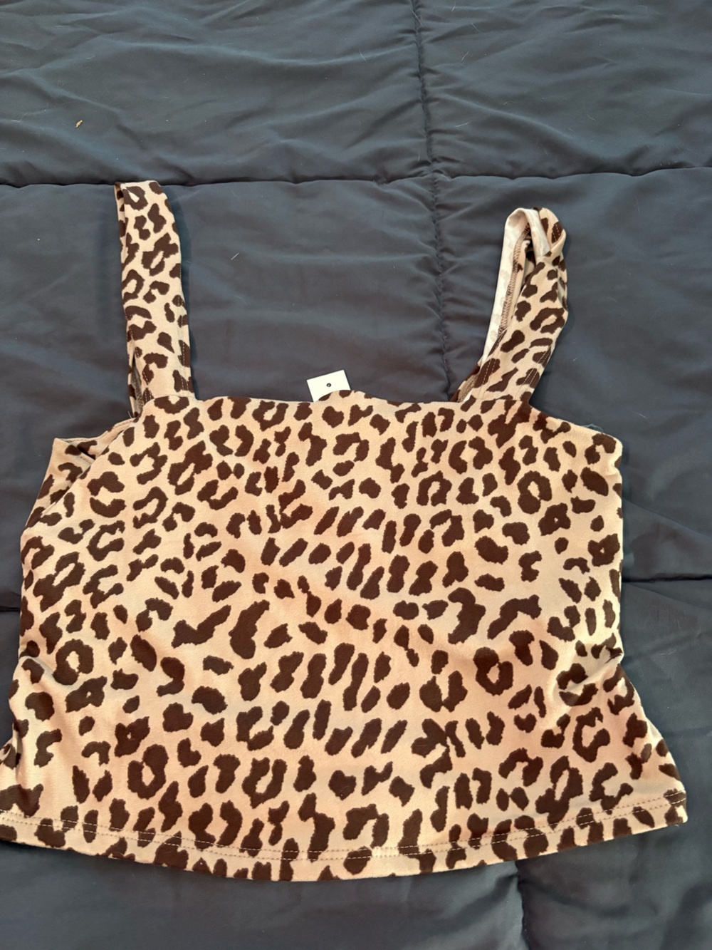 Livi by Olivia Rae Leopard-Print Crop Top Size Large